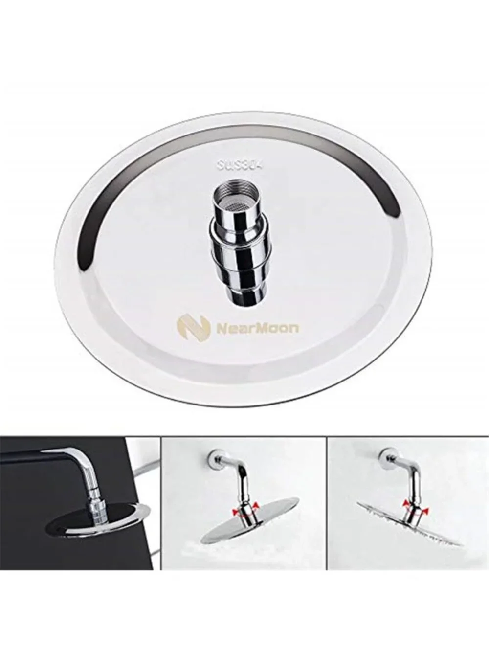 8 Inches Round Rain Shower Head Ultra-Thin Design-Pressure Boosting Awesome Some
